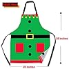 Mommy and Me Aprons 2 Pack Christmas Family Matching Aprons Set Kids Xmas Elf Costume Kitchen Holiday Party With Pockets #3