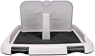 ViaGasaFamido Dog Litter Box, 3 Colors Portable Dog Toilet Indoor Puppy Training Toilet Cat Waterproof Potty Fence Dog Scheduled Urination Potty Tray(black)