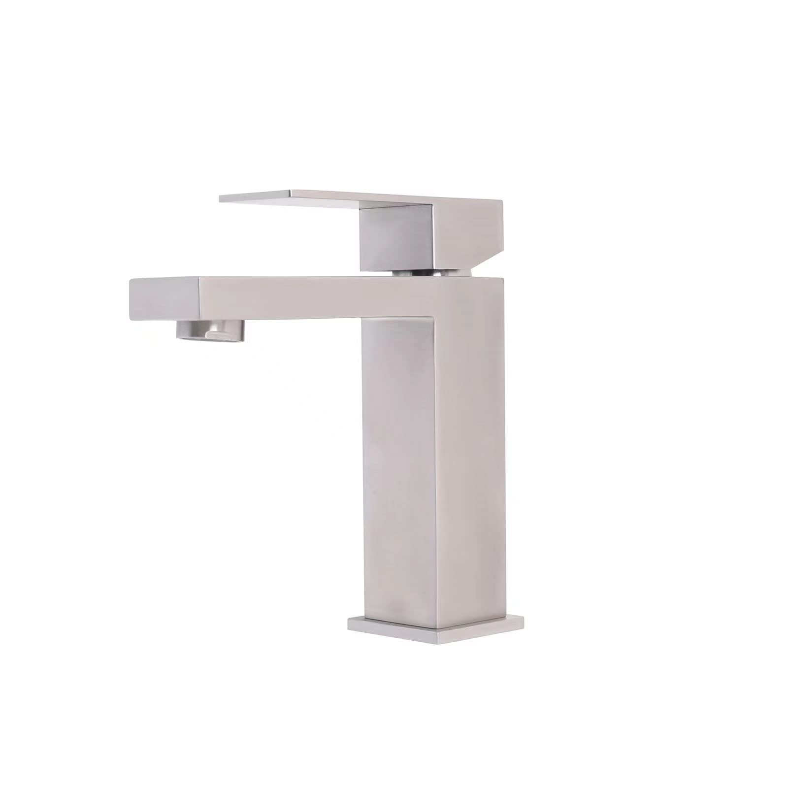 Grifo Cuadrado Cromado Para Baño, Grifería De Lavabo De Latón