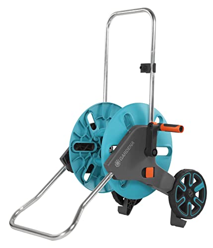 Gardena Lightweight Hose Reel Cart For Gardens, Lawns, Outdoor Use, Yard Work. Lightweight Frost-Free. Capacity: Up To 200Ft Of ½ Hose. Hose Not Included. Made In Germany #TOP1