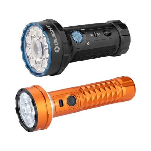 OLIGHT Marauder Mini 7,000 Lumens Bright Flashlight with 600 Meters Beam Distance Bundle with Prowess Rechargeable High Lumen Flashlights