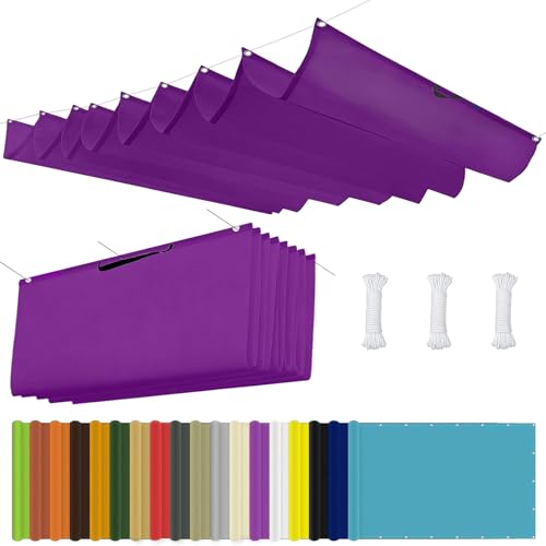 Voile d'ombrage vague rétractable 2,4x2,6m imperméable pour pergola extérieure pourpre - 2
