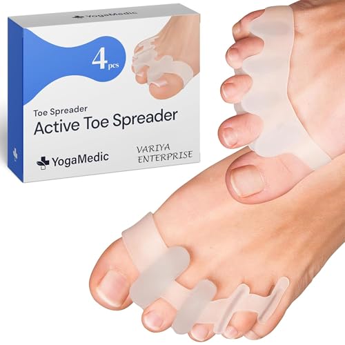 Image of Bunion Corrector Toe Separators For Fast Pain Relief - 5 Holes High Elastic Toe Straightener Hammer Hallux Valgus (White)