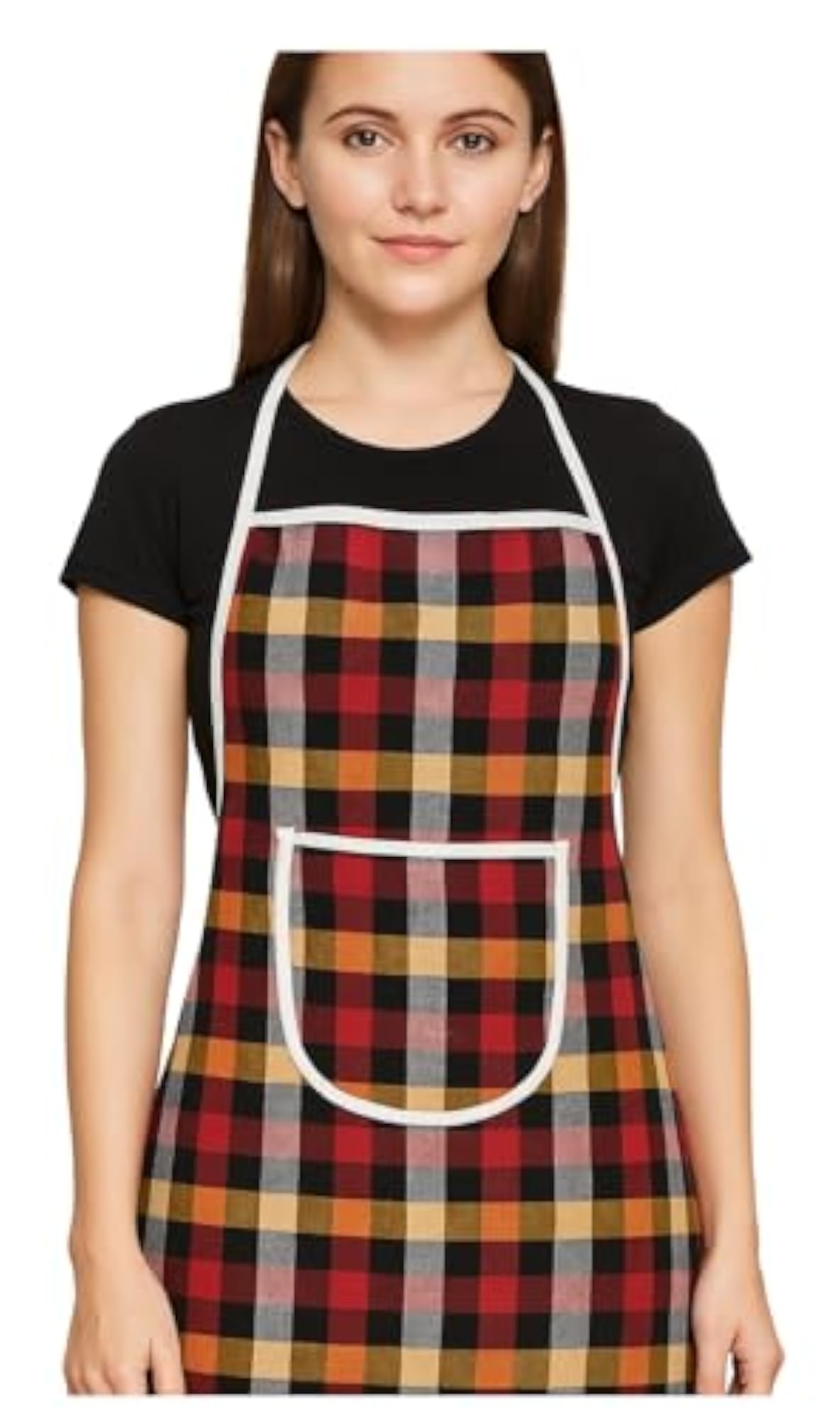 Checkered Kitchen Apron, Unisex Design