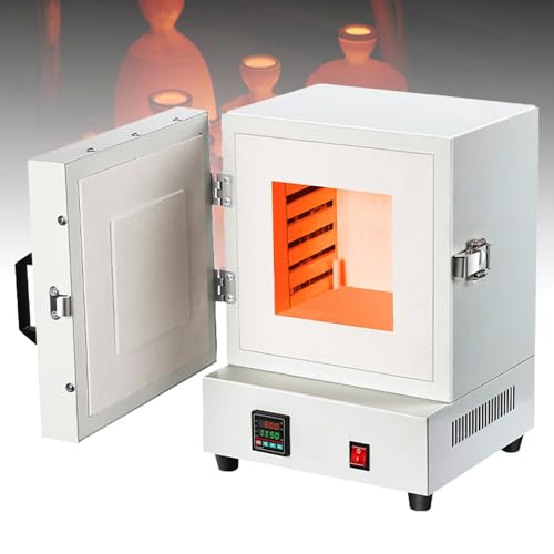 NYANS Enclosed Ceramic Fibre Furnace, Electric Burnout Oven Kiln, 1150℃ Integrated Intelligent Jewelry Processing Oven, Large Capacity, Thickened Heating Wire, for DIY Projects