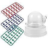 HOOTNEE Máquina de Bingo Eléctrica Portátil Blanca con Vibración Mini Juego de Bolas Suerte para Fiesta y Entretenimiento Familiar Juego Compacto con Bolas Multicolor Adecuado para