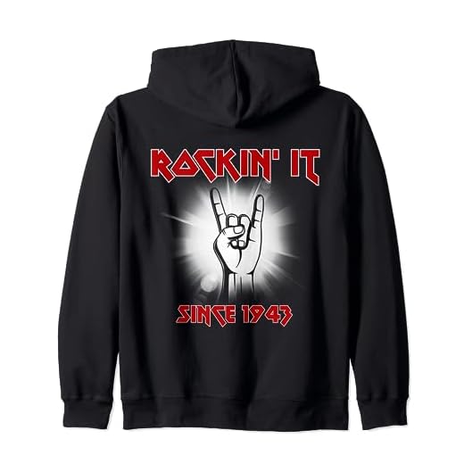 Guitarra eléctrica metal rock guitarrista cumpleaños 1943 Sudadera con Capucha