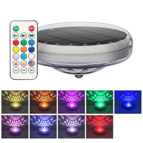 Lámparas solares para piscina flotantes y luces LED exteriores con mando a distancia