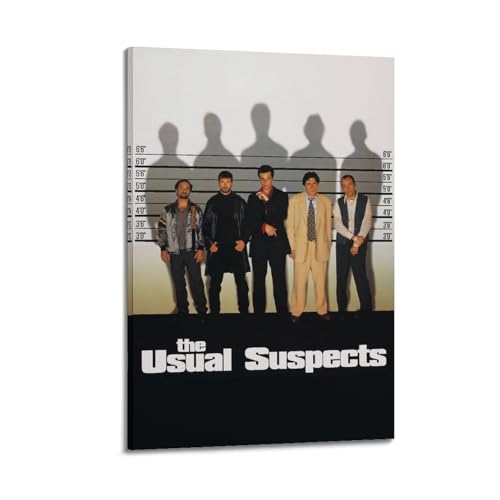 AYERWAENN Póster estético de The Usual Suspects11 para pared, lienzo vintage, pintura decorativa para sala de estar, dormitorio, decoración de 20 x 30 cm, estilo marco