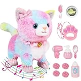 chi chi love happy toys r us 【12-teiliges Spielzeug Katze für Kinder】Sie erhalten eine große, schöne Geschenkbox mit einer interaktives plüschtier katze und allem Zubehör, einschließlich Leine, Spiegel, Kamm, Parfümflasche, Haartrockner, Futternapf, Milchflasche und vier Fußabdeckungen. Haben sie spaß mit ihrem lebensechten haustier, ohne gebissen oder gekratzt zu werden.