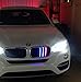 iJDMTOY LED Illuminated Iconic 3-Color LED Front Grille Insert Trims Compatible with 2014-18 X5 & 2015-16 X6 7-Beam Standard Center Kidney Grill