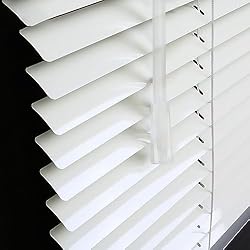 Persianas Horizontales Para Techos Persianas Venecianas Blanca,Cortinas Opacas Impermeables Protección Solar Persianas Horizontales De Lamas De 25mm Estores para Ventanas y Puertas,sin taladrar (55x130cm(WxH))