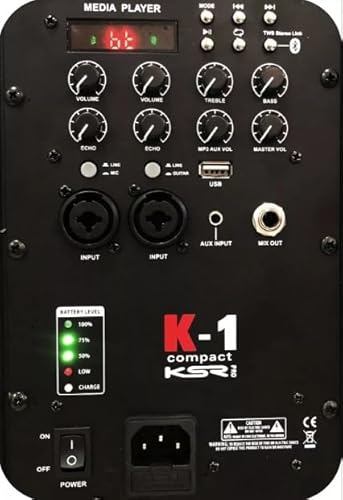 K1 Compact Monitor Pa Portatil 250w Rms Caixa Ativa Ksr Pro recarregavel profissional