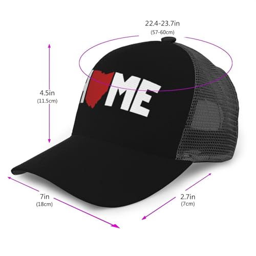 Ohio Map State Unisex Mesh Baseball Caps - Classic Adjustable Hat2