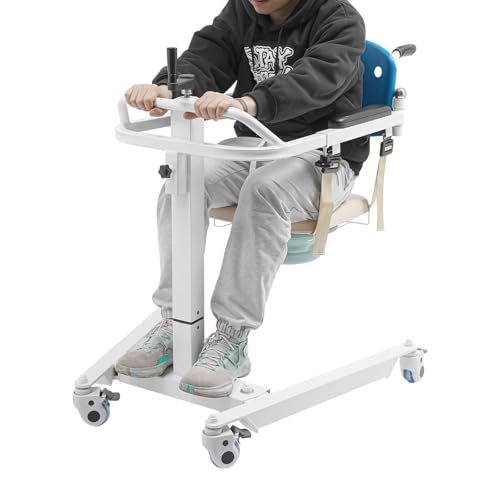 Multifunctional Patient Lift Chair, Bedside Portable Wheelchair to Car Transfer Lift, Adjustable Lifting Height Transfer Aid for for Car, Home and Elderly Disabled Nursing