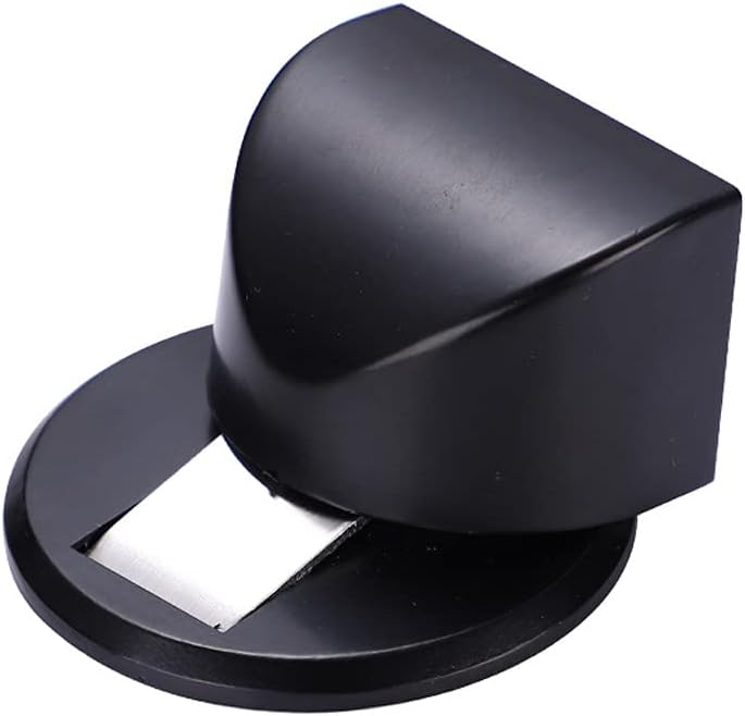 Punch-Free Door Stopper Hidden Door Holders Catch Floor Nail-Free Doors Anti-Collision Door Stop(Black)