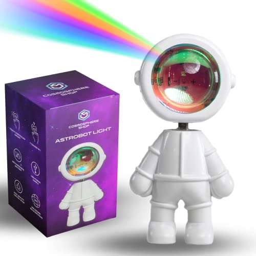 Astrobot Sunset Lamp Projector - 7 Cosmic Colors Sunset Light, Touch Control Sunset Projection Lamp, 360Â° Adjustable Head, USB Rechargeable Battery Sunset Lamp Multiple Colors (White)