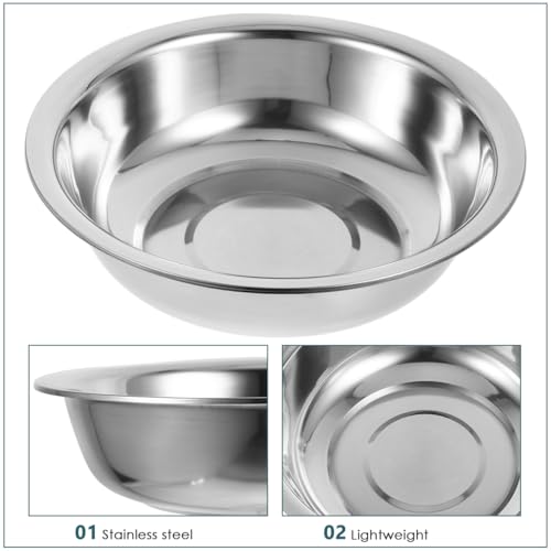 Lavabo redondo de acero inoxidable MAGICLULU 28x28x8 cm miniatura 5