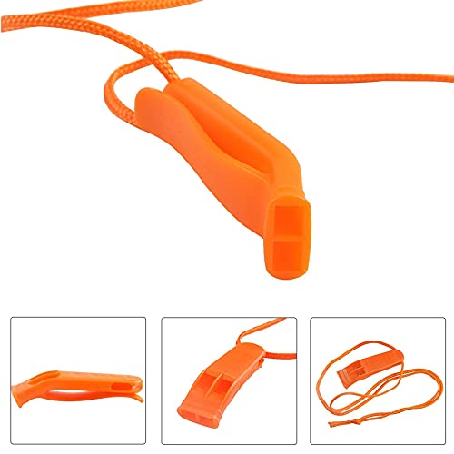Sifflets de sécurité d'urgence avec cordon en plastique résistant pour sifflement