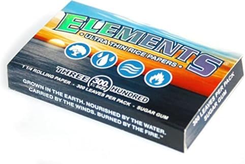 ELEMENTS 300 Ultra Thin Rice Rolling Paper 1.25 1 1/4 Size, 1 Pack = 300 Leaves image 4