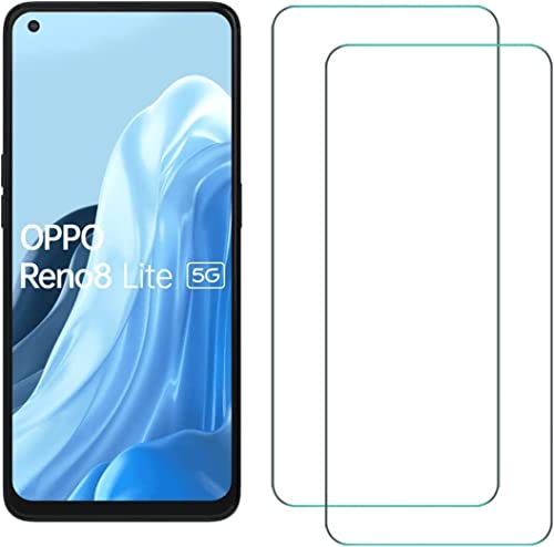 Cracksin 2 Stück Panzer Schutz Glas für OPPO Reno 8 Lite Schutzfolie, 9H Festigkeit Folie, kratzfrei, Anti-Öl Glas, Anti-Bläschen, HD Bildschirmschutz