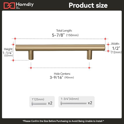 Image of homdiy 100Pack 3.5in Cabinet Handles Champagne Bronze Kitchen Cabinet Pulls Drawer Pulls for Dresser Drawers