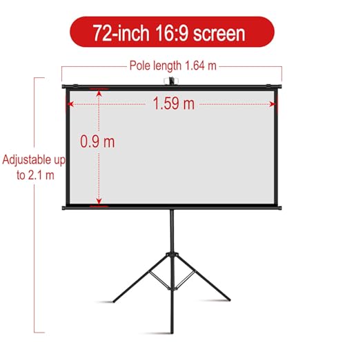 Pantalla de proyección con trípode 72 pulgadas 16:9 miniatura 2