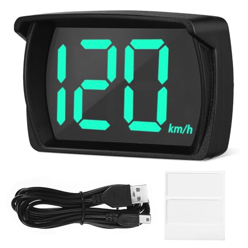 Digital Speedometer: Car HUD Head-up Display Spped Meter MPH Display Dashboard Digital Car Speedometer for Car Truck Motorcycle, USB Cable Plug & Play