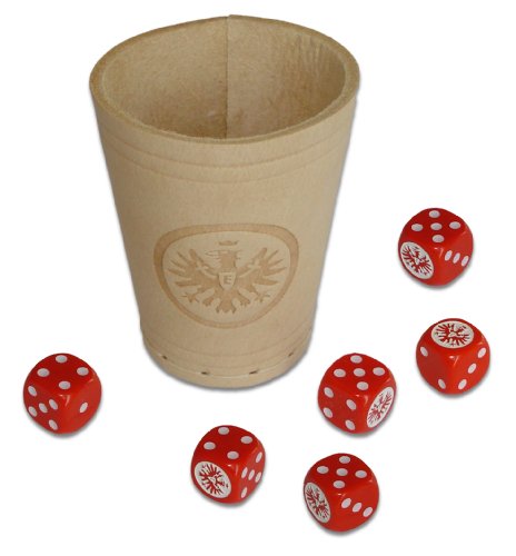 Preisvergleich Produktbild Teepe 29273 - Eintracht Frankfurt Würfelbecher und 6 Würfel