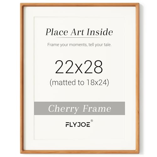 Picture Frame, USA-Sourced Hardwood Photo Frame, Cherry, 22 x 28