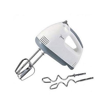 SEASPIRIT Electric 7 Speed Hand Mixer with Beater and Hook Handheld Double Whisk Eggs (White)