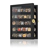 Design ingénieux pour toute collection : cette vitrine dispose d'étagères pour afficher des pièces de monnaie et des médailles de différentes tailles. Organisez votre collection de manière unique, qu'elle soit grande ou petite, pour une présentation personnalisée.