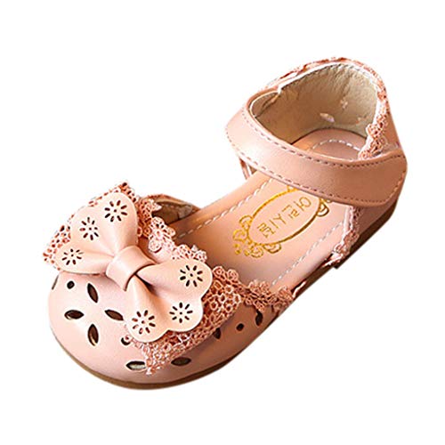 Sandals for Toddler Girls Toddler Sandals Flower Kids Girls Bowknot Shoes Princess Infant Baby Shoes (Pink, 2-2.5 Years)
