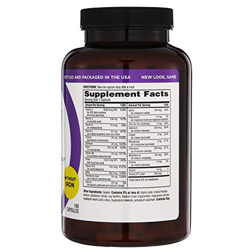 Twinlab Daily One Caps Without Iron - Nutritional Supplement With Zinc, B Vitamins, Magnesium, And More - 180 Capsules #TOP1