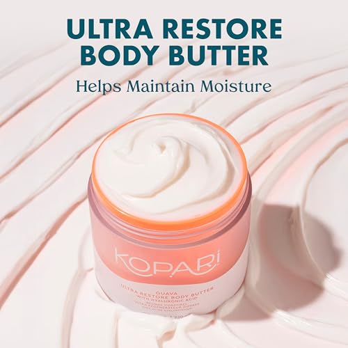 Kopari Ultra Restore Body Butter, Whipped Lightweight Formula, Hyaluronic Acid & Mango Seed Butter, Deep & Long-Lasting Moisture, Guava 7.7 oz - Image 3