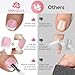 UNA GELLA French Press On Toenails - 15 Sizes Pre-Etched French Toe Nail Press Ons Soft Square Gel False Toenails Pink and White Fake Toe Nails 180Pcs for Women Big Toes Nail Extensions Pedicure