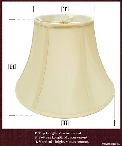 Royal Designs Rectangle Cut Corner Lamp Shade - Eggshell - (6 x 8) x (9 x 14) x 10.5