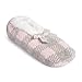 Laura Ashley Womens Chenille Check Fuzzy Slipper Socks with Grippers, Non Slip Warm Cozy Indoor House Slippers, Pink M/L