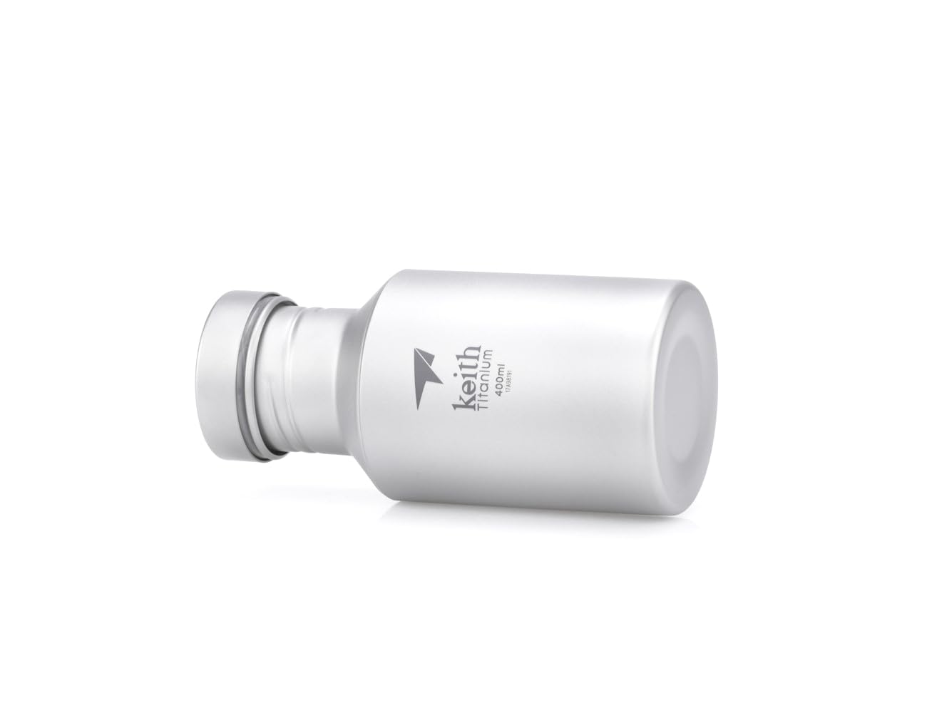 Keith Bouteille d'Eau en Titane Avec Bouchon à Baïonnette, Ti3032, 400ml – Gourde de Voyage Pour Eau, Thé et Café, Idéale Pour l’Hydratation en Plein Air, Camping et Randonnée (18.0x9.2x7.3)