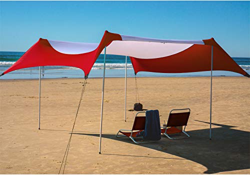 Fofana Cabana Beach Canopy - 10x10 Foot Beach Shade | Beach Tent