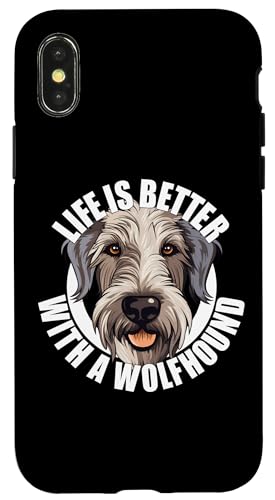 Life Is Better With a Wolfhound �L���[�g �A�C���b�V���E���t�n�E���h �� �X�}�z�P�[�X iPhone X/XS �p