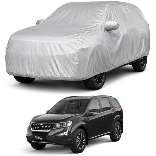 Image of Autofact Car Body Cover Compatible with XUV 500 | Custom Fit Car Cover | 100% Water-Resistant| Triple-Stitched Lightweight Fabric | Dustproof | Indoor & Outdoor Use | Elastic Bottom