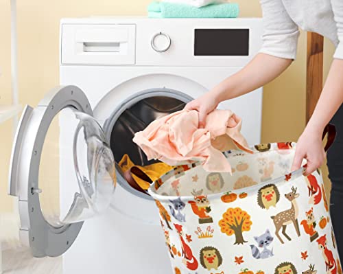 Sanjiaofen Kids Laundry Basket,Woodland Laundry Hamper Collapsible Animal Storage Baskets For Kids Room Decor,Nursery Hamper,Forest,Toy Organizer,Boys And Girls.(Forest Animal) #TOP2