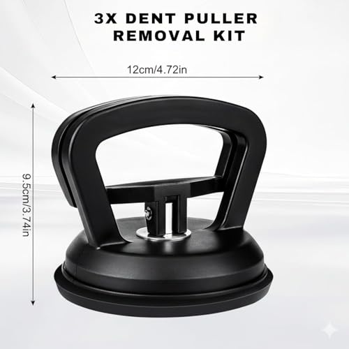 Image of Heavy Duty Suction Cup Puller Tool - Automotive Body Panels, Glass, Tiles & Mirrors - Strong Vacuum Grip for Smooth Surfaces, DIY Dent & Panel Removal (Big-A3)