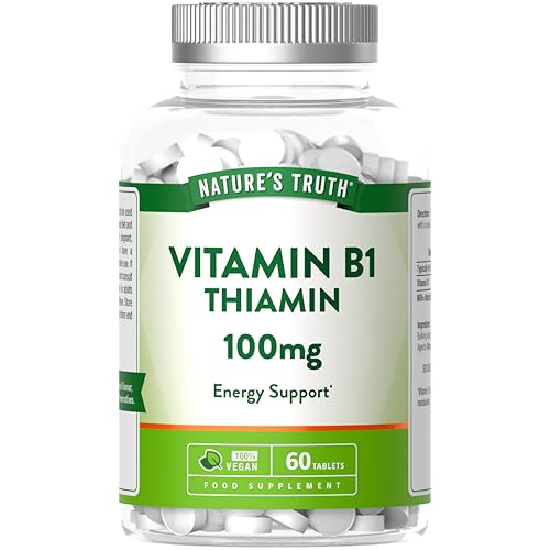 Vitamin B1 Thiamine 100mg | High Strength Supplement | 60 Tablets - 2 Months Supply | Suitable for Vegans & Vegetarians | Nature's Truth