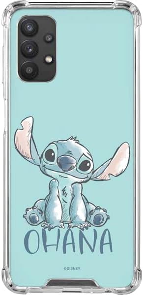 Skinit Clear Phone Case Compatible with Galaxy A32 5G - Officially Licensed Disney Lilo and Stitch Stitch and Angel Design