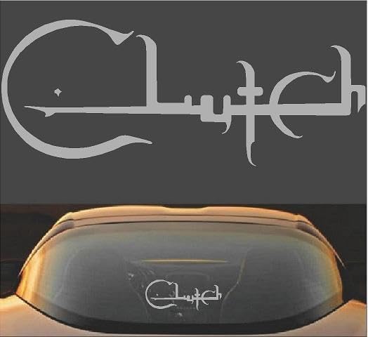 Clutch Hard Rock Band Vinyl Decal Sticker (24" x 9.75", White)