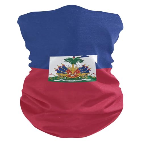 UWSG Fashion Bandanas Headwear Seamless Neck Gaiter Headwrap Balaclava (Haitian Flag)