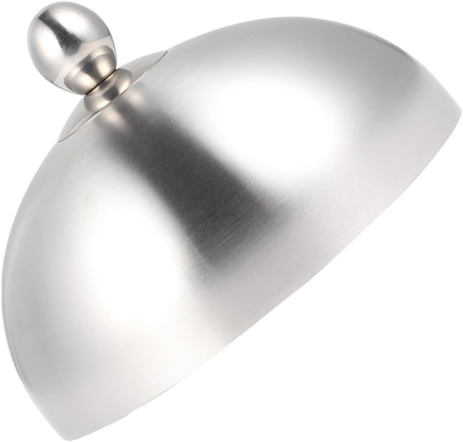 Household Steak Cover 26cm Stainless Steel Oil-proof Food Cover Protective Dish Cloche for Kitchen Dining and Cooking
