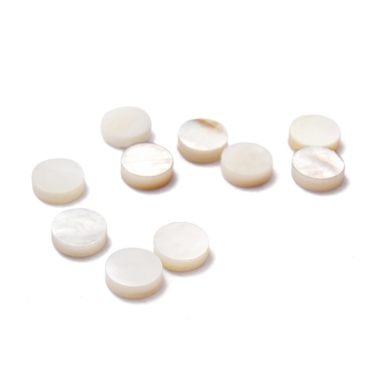 BESPORTBLE 10 PCS Seashell Guitar Fretboard Dots Inlays Decorative Markers for Guitar Ukulele Bass Banjo and Mandolin Easy to Install Lightweight Durable and Colorfast